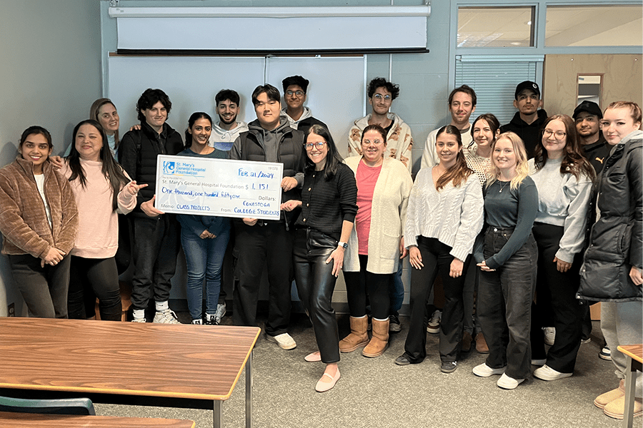 Conestoga College student fundraisers for St. Mary’s