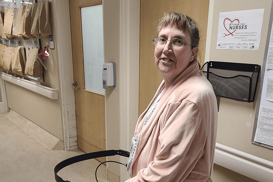 Photo: Karen Ludlam at St. Mary's