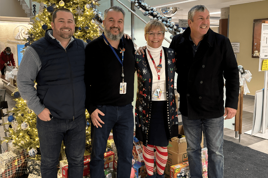 Representatives from the Stoidi Group with Nico Giorgio and Wendy James