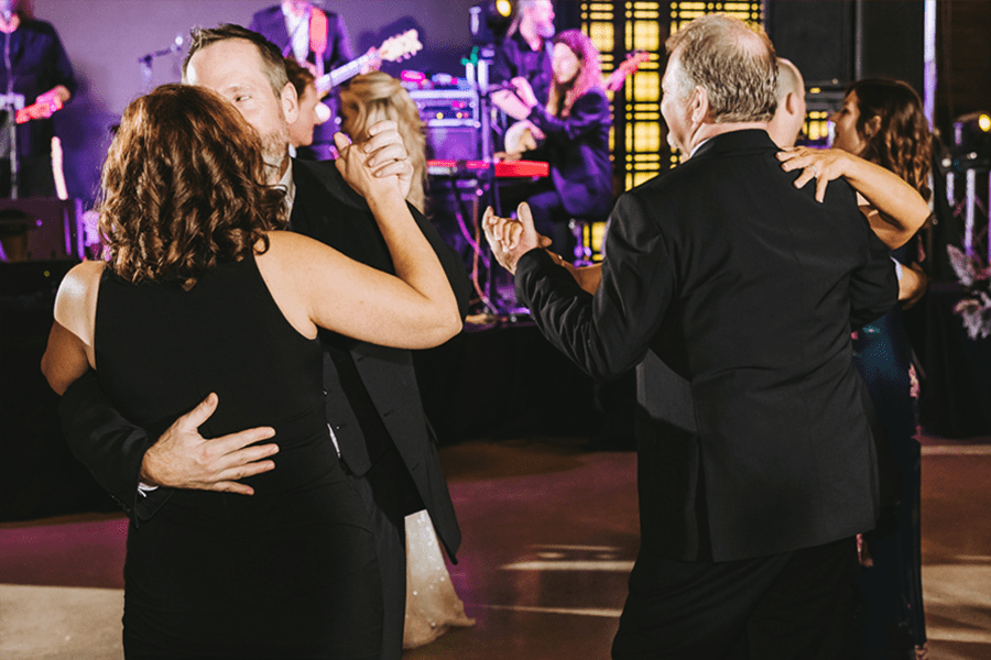 Couples dancing at the 'support the beat, dance to the beat' fundraiser gala.