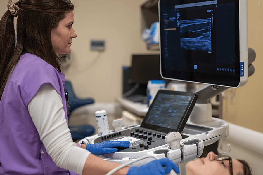 St. Mary's General Hospital Ultrasound Team Lead w/ Patient